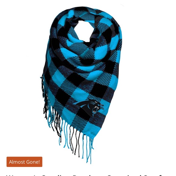 Women’s NFL Carolina Panthers Oversized Scarf 76”x36” - Picture 2 of 5